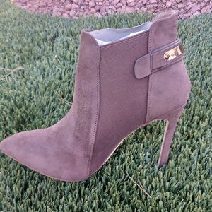 Liliana  Booties - Faux Suede - Taupe